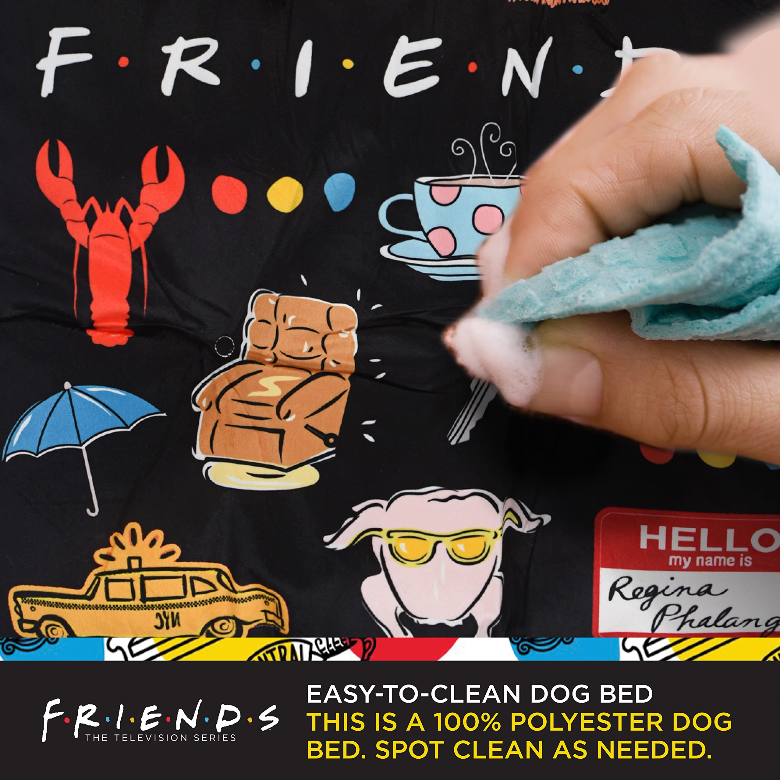 Friends Tv Show Napper Dog Bed | Durable Washable Plush Dog Mat From Warner Bros